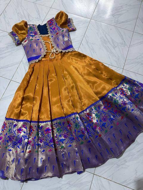 NEW LAUNCING KIDS GOWN kanjivaram silk Branded kids wear in Mumbai